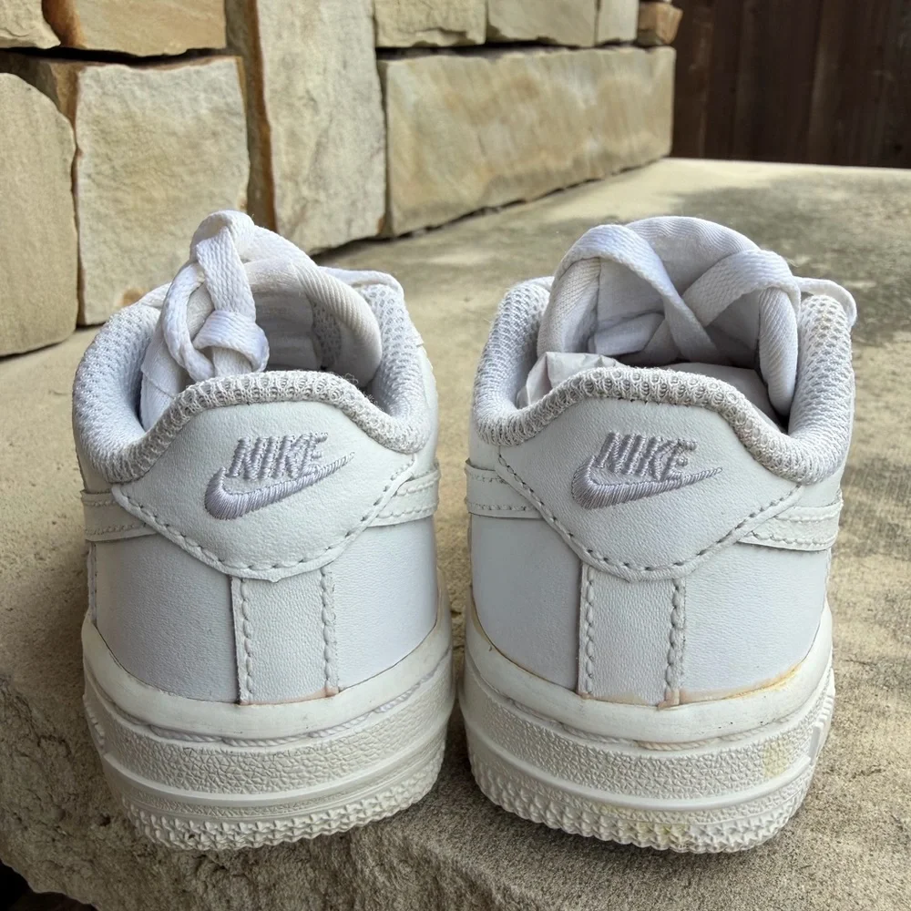 Nike Air Force 1 Infant Toddler Kids White Low-Top Leather Sneakers Sz-5c.‎   S